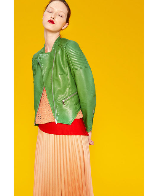 FAUX LEATHER JACKET