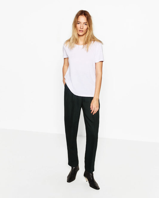 T-SHIRT WITH ASYMMETRIC HEM